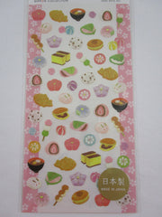 Cute Kawaii MW Collection Sticker Sheet - Sweet Pastries Mochi Dessert - for Journal Planner Craft - Washi Textured Paper