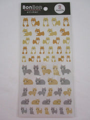 Cute Kawaii MW BonBon Series - Dog Cat Puppies Kitten Sticker Sheet - for Journal Planner Craft