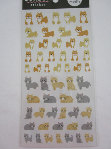 Cute Kawaii MW BonBon Series - Dog Cat Puppies Kitten Sticker Sheet - for Journal Planner Craft