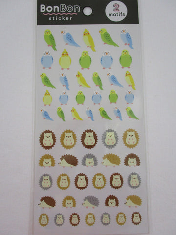 Cute Kawaii MW BonBon Series - Bird Hedgehog Sticker Sheet - for Journal Planner Craft