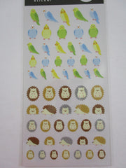 Cute Kawaii MW BonBon Series - Bird Hedgehog Sticker Sheet - for Journal Planner Craft