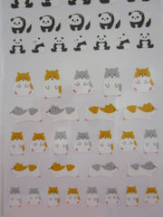 Cute Kawaii MW BonBon Series - Panda and Hamster Sticker Sheet - for Journal Planner Craft