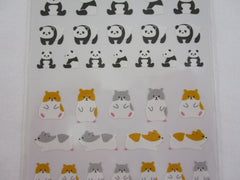 Cute Kawaii MW BonBon Series - Panda and Hamster Sticker Sheet - for Journal Planner Craft