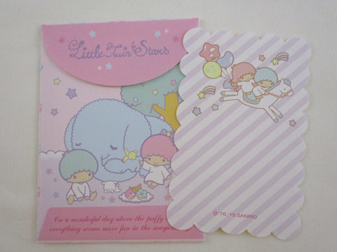 Cute Kawaii Sanrio Little Twin Stars Mini Letter Set / Note Envelope Set - Small Writing Note Envelope Set Stationery
