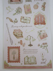 Cute Kawaii MW Choupinet Series - Red Reading Book Write Correspondence Love Princess Sticker Sheet - for Journal Planner Craft