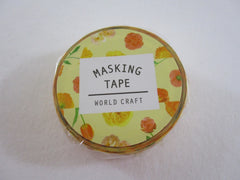 Cute Kawaii World Craft Washi / Masking Deco Tape - Flowers Yellow - for Scrapbooking Journal Planner Craft