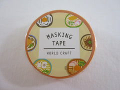 Cute Kawaii W-Craft Washi / Masking Deco Tape - Food Donburi Ramen Rice Bowl - for Scrapbooking Journal Planner Craft