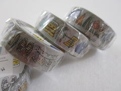 Cute Kawaii W-Craft Washi / Masking Deco Tape - Ready for School Study College D - for Scrapbooking Journal Planner Craft