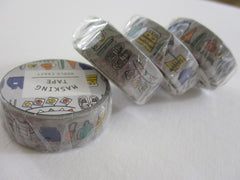 Cute Kawaii W-Craft Washi / Masking Deco Tape - Ready for School Study College D - for Scrapbooking Journal Planner Craft