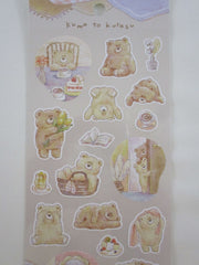 Cute Kawaii MW Kuyasu Comfort Series - Bear - Sticker Sheet - for Journal Planner Craft