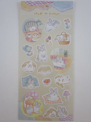 Cute Kawaii MW Kuyasu Comfort Series - Rabbit - Sticker Sheet - for Journal Planner Craft