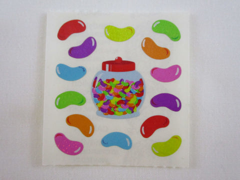 Sandylion Jelly Bean Candy Glitter Sticker Sheet / Module - Vintage & Collectible