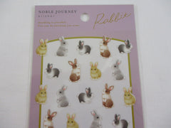 Cute Kawaii Mind Wave Journal Journey - Rabbit Sticker Sheet - for Journal Planner Craft