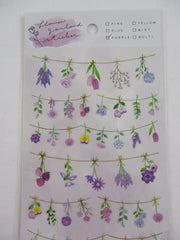 Cute Kawaii Mind Wave Flower Garland Beautiful Purple Sticker Sheet - for Journal Planner Craft Organizer Calendar
