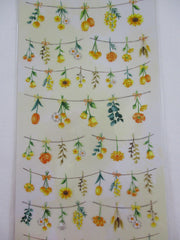 Cute Kawaii Mind Wave Flower Garland Beautiful Yellow Sticker Sheet - for Journal Planner Craft Organizer Calendar