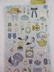 Cute Kawaii MW Choupinet Series - Royal Blue Travel Party Sweet Flower Princess Sticker Sheet - for Journal Planner Craft