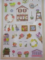 Cute Kawaii MW Kotori Machi / Little Town Series - Fleur Sereine Flower Shop Sticker Sheet - for Journal Planner Craft