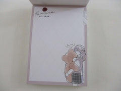 Cute Kawaii Kamio Girl Sweet Bear Mini Notepad / Memo Pad - Stationery Designer Paper Collection