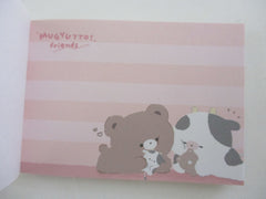 Cute Kawaii Q-lia Bear and Cow You are my best friend Mini Notepad / Memo Pad - Stationery Designer Paper Collection
