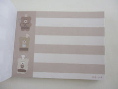 Cute Kawaii Q-Lia Moco Mocha Cafe Bear Mini Notepad / Memo Pad - Stationery Designer Paper Collection