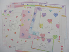 Cute Kawaii Kamio Etoile Lovely Hearts Love Letter Sets Stationery - writing paper envelope