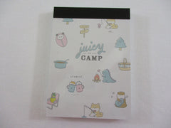 Cute Kawaii Kamio Juicy Camp Dino Panda Hamster Dog Fishing Mini Notepad / Memo Pad - Stationery Designer Writing Paper Collection