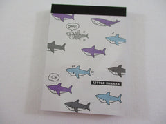 Cute Kawaii Crux OMG Little Sharks Mini Notepad / Memo Pad - Stationery Designer Writing Paper Collection