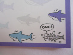 Cute Kawaii Crux OMG Little Sharks Mini Notepad / Memo Pad - Stationery Designer Writing Paper Collection