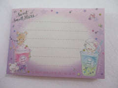 Cute Kawaii Q-Lia Sweet Stars Bear Drinks Mini Notepad / Memo Pad - Stationery Designer Writing Paper Collection