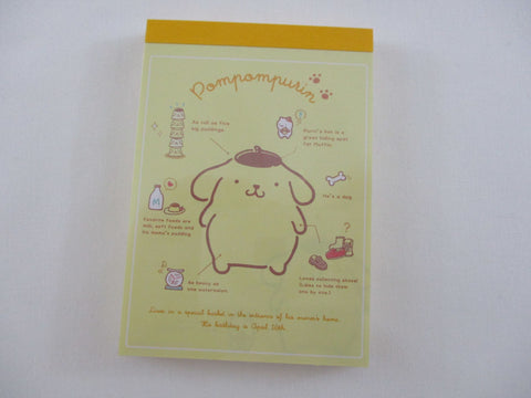 Cute Kawaii Sanrio Pom Pom Purin Dog Mini Notepad / Memo Pad Kamio - Stationery Designer Paper Collection