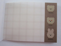 Cute Kawaii Crux Fuwa Happy Love Cherry Bear Mini Notepad / Memo Pad - Stationery Designer Paper Collection