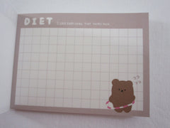 Cute Kawaii Q-Lia Diet Bear Mini Notepad / Memo Pad - Stationery Designer Paper Collection