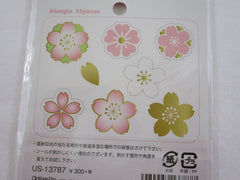 Flowers Sakura Cherry Blossom - Flake Stickers Sack Clothes-pin - Beautiful Garden Love Wedding Bouquet for Journal Agenda Planner Scrapbooking Craft