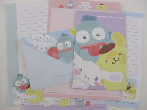 Cute Kawaii Cinnamoroll Purin Hangyodon Letter Sets - Writing Paper Envelope Stationery