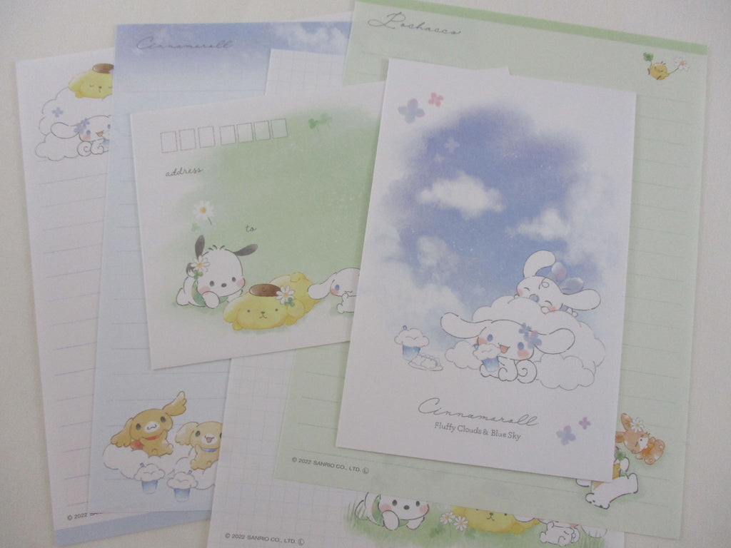 Cute Kawaii Sanrio Cinnamoroll Purin Pochacco Letter Sets - Writing Paper Envelope Stationery