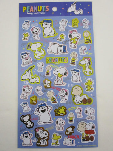 Cute Kawaii Peanuts Snoopy Large Sticker Sheet - E Classic and Friends - for Journal Planner Craft