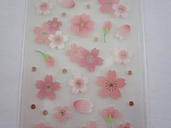 Cute Kawaii Clothes-pin Beautiful Sakura Cherry Blossom Flowers Sticker Sheet - for Journal Planner Craft Organizer Calendar