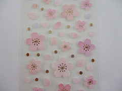 Cute Kawaii Clothes-pin Beautiful Sakura Cherry Blossom Flowers Sticker Sheet - for Journal Planner Craft Organizer Calendar