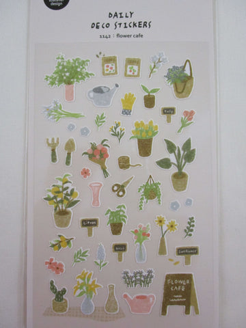 Cute Kawaii Suatelier Plant Gardening Flower Sticker Sheet - for Journal Planner Craft