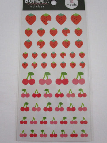 Cute Kawaii MW BonBon Series - Cherries Strawberry Sticker Sheet - for Journal Planner Craft