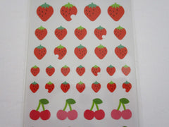 Cute Kawaii MW BonBon Series - Cherries Strawberry Sticker Sheet - for Journal Planner Craft