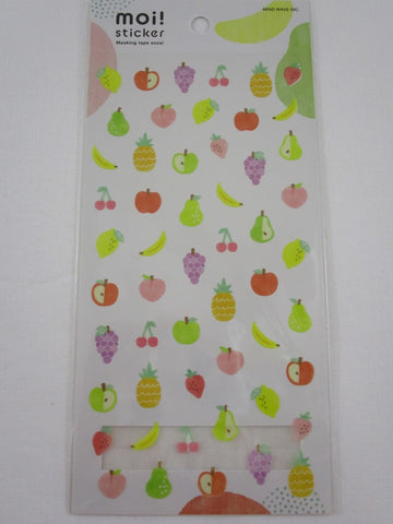 Cute Kawaii Mind Wave moi Series - Fruits Sticker Sheet - for Journal Planner Craft Organizer Calendar