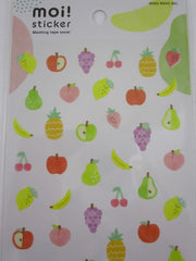 Cute Kawaii Mind Wave moi Series - Fruits Sticker Sheet - for Journal Planner Craft Organizer Calendar