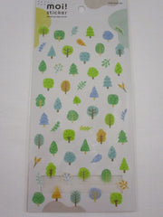 Cute Kawaii Mind Wave moi Series - Green Forest Tree Sticker Sheet - for Journal Planner Craft Organizer Calendar