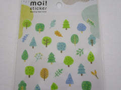 Cute Kawaii Mind Wave moi Series - Green Forest Tree Sticker Sheet - for Journal Planner Craft Organizer Calendar