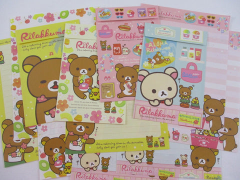 Cute Kawaii San-X Rilakkuma Letter Sets - Aloha - Stationery Writing Paper Envelope