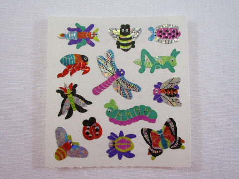 Sandylion Bugs Insects Glitter Sticker Sheet / Module - Vintage & Collectible