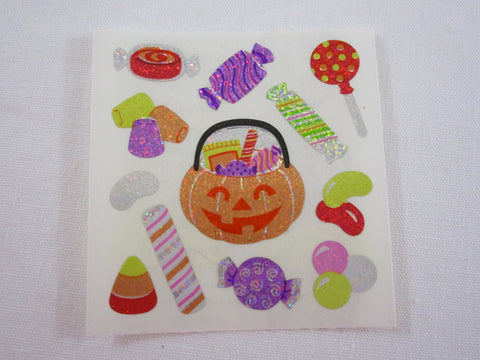 Sandylion Halloween Candies Glitter Sticker Sheet / Module - Vintage & Collectible - Scrapbooking