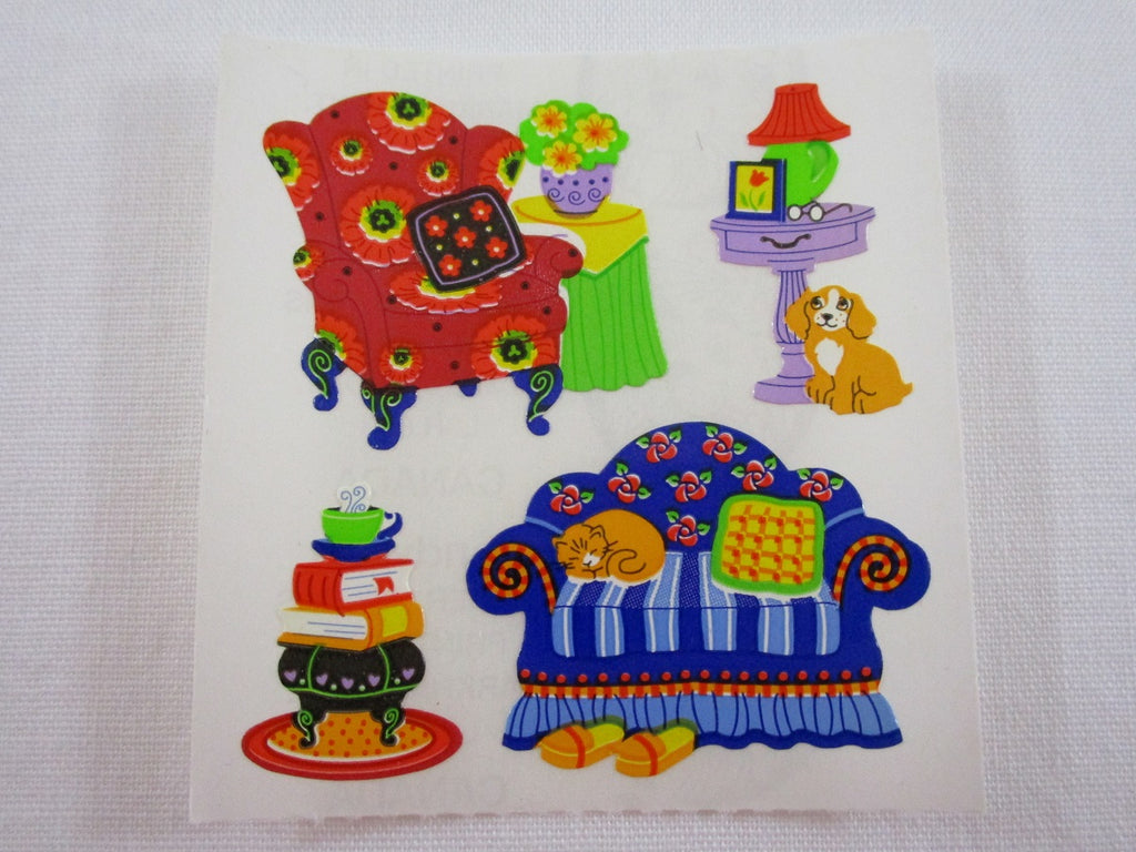 Sandylion Sofa Craft Sticker Sheet / Module - Vintage & Collectible