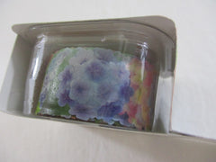 Cute Kawaii Bande Roll of 200 Stickers - Washi Tape Paper - Flowers Bouquet Garden Hydrangea- for Scrapbooking Journal Planner Craft